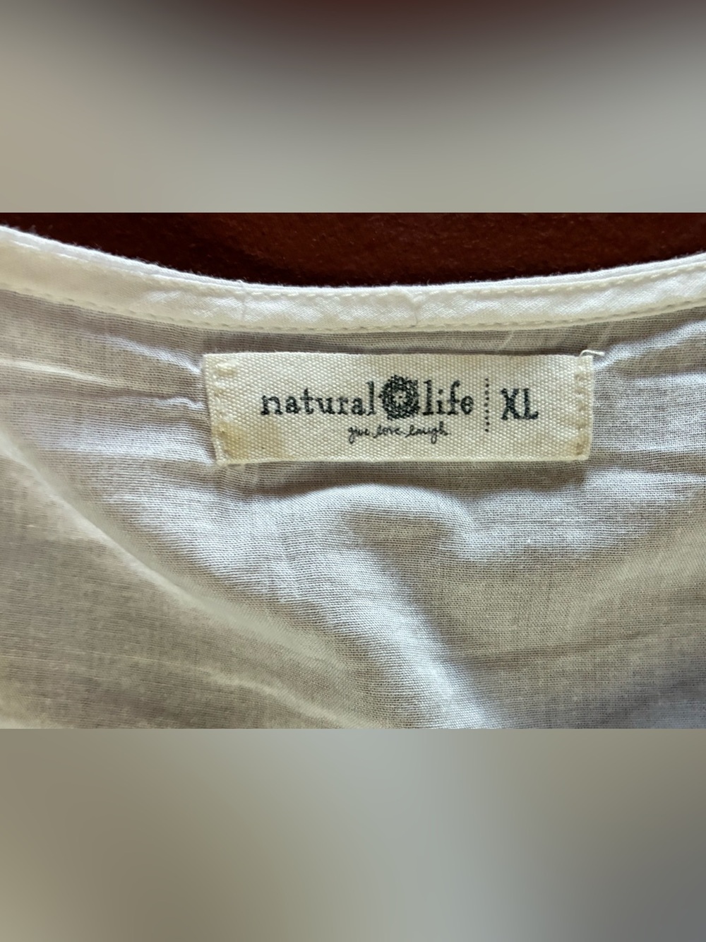 Natural life White Peasant Prettiest Cotton Lace Blouse XL Boho - Picture 2 of 8